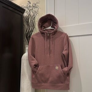 Women’s Carhartt Relaxed Fit half zip hoodie.